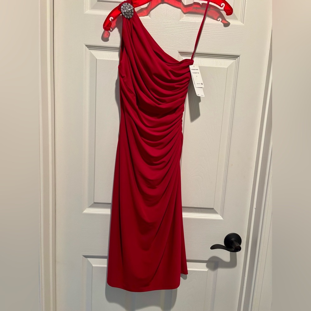 Ralph Lauren One-Shoulder Red Dress